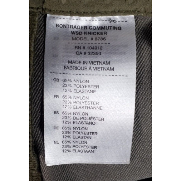 Bontrager Women’s Green Capri Pants Adjustable Waist Pockets Size Small - Picture 6 of 10